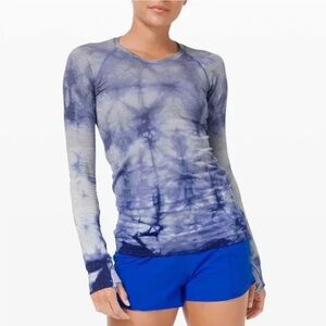 Lululemon Swiftly Tech Long Sleeve 2.0 Wash Striped Tie Dye Size 6